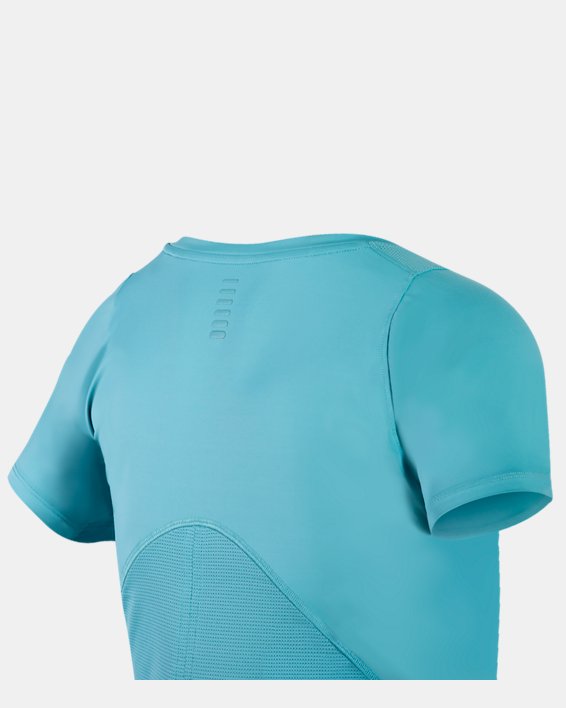 Women's UA Iso-Chill Run Short Sleeve in Blue image number 8